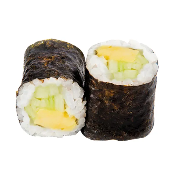 Maki vegetal (aguacate y pepino)