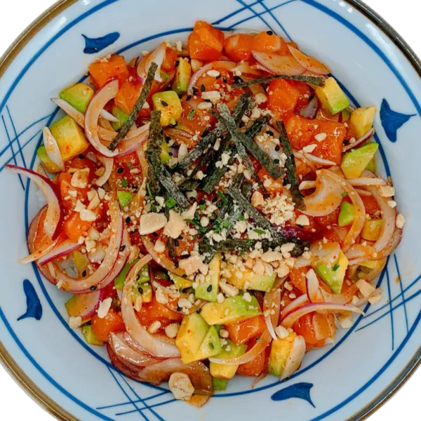 Poke tartar salmón